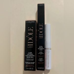 Lancome Set Idole Eye Liner, 0.03 Oz 01 Glossy Black, Masacra 0.08 oz & booster